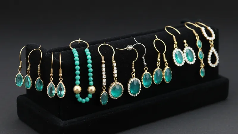 Acheter des boucles d'oreilles émeraude en promotion