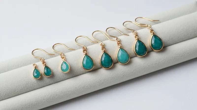 Les boucles d'oreilles pendantes en émeraude